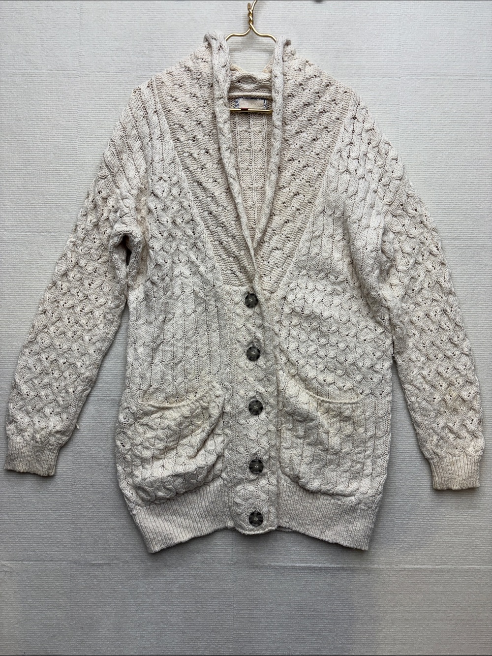 Pilcro | medium Cozy Cream Cable Knit Button-Front Women's Cardigan